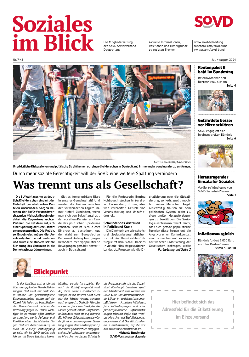 SoVD-Zeitung 07+08/2024 (Bayern, Hessen)