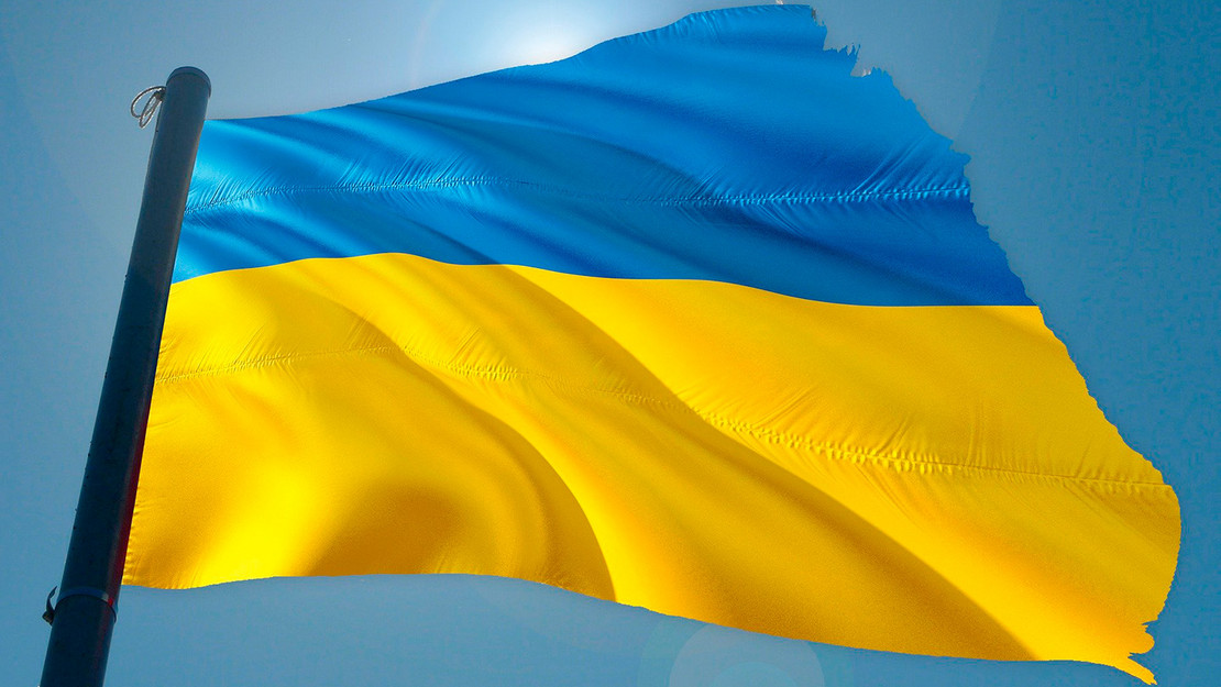 Blau-gelbe Flagge der Ukraine