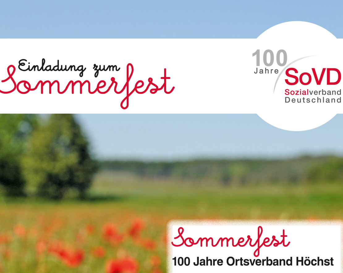 Plakat zum Sommerfest in Höchst